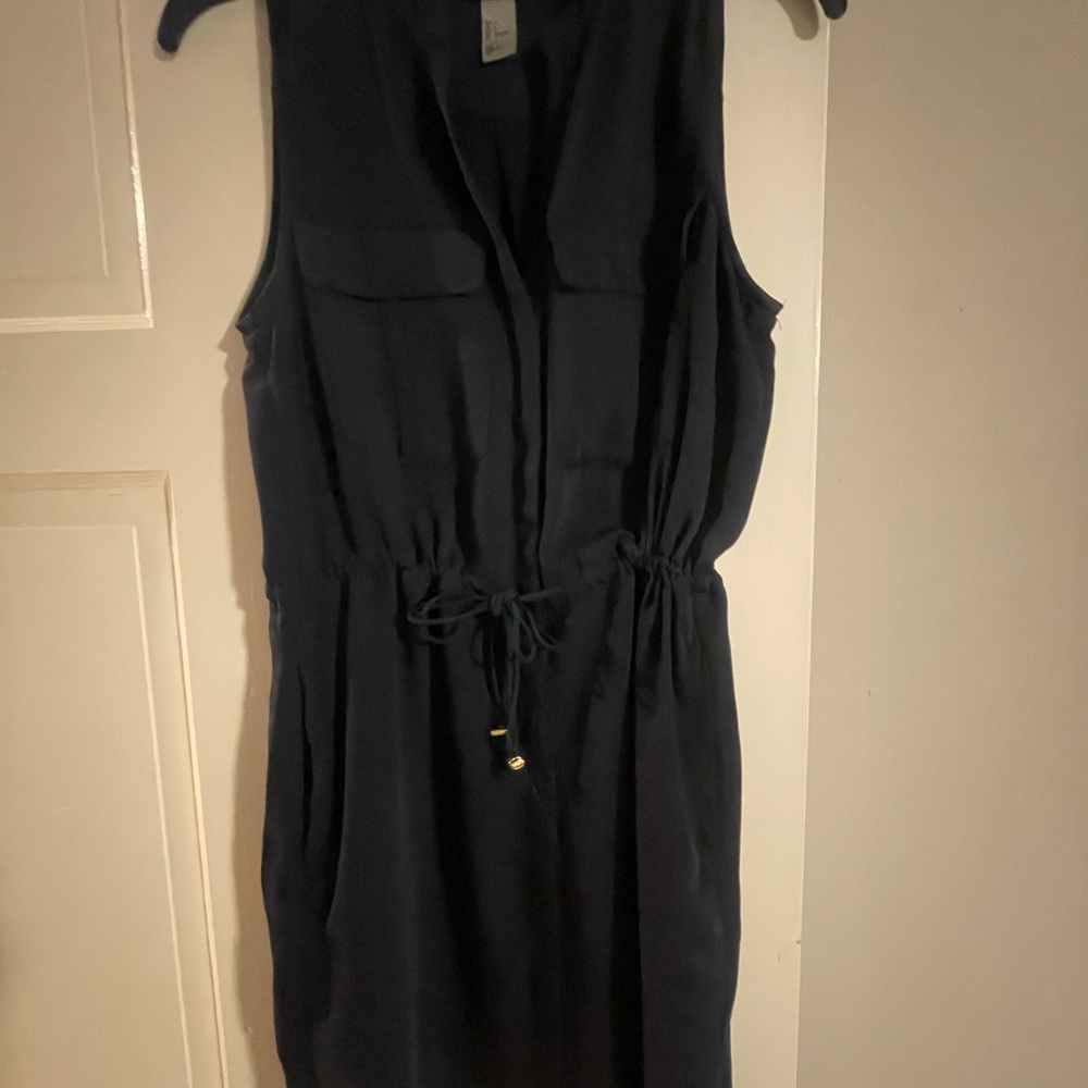 H&M Navy Blouse with Elegant Design